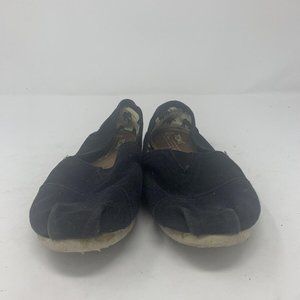 TOMS  Women's Size 7.5 Shoes Black Fur Lined Slip On Comfort Ballet Flats